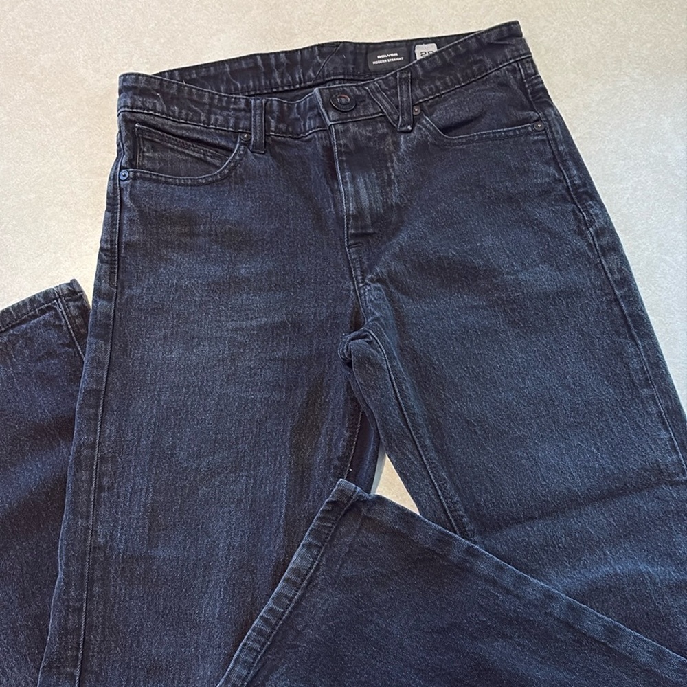 Volcom Black Straight Leg Jeans Classic Style